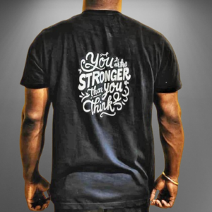 Half sleeve motivational typography printed t-shirt