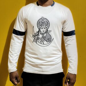 Full sleeve men's Krishna art printed t-shirt