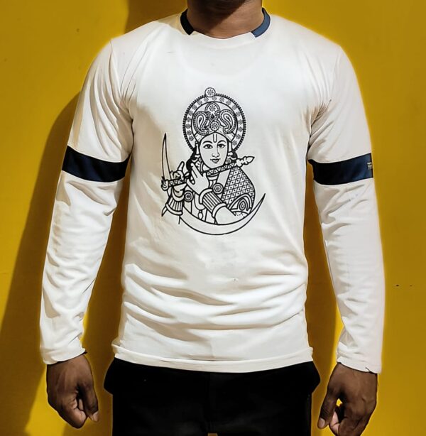 Full sleeve men's Krishna art printed t-shirt